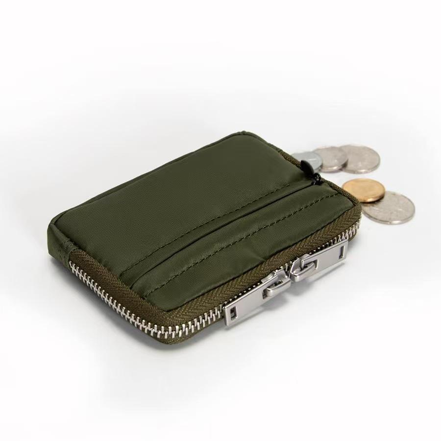 WDF.CO現貨｜2025日式尼龍新款│藍綠灰黑4色多功能收納小包│防潑水零錢包｜有雙拉鍊｜卡包｜硬幣包｜可愛小物｜-細節圖6