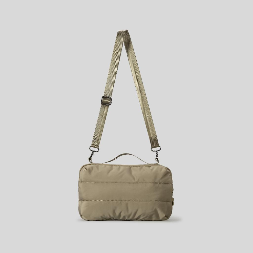 WDF.CO現貨｜2025韓國新款雙層水壺小方包│黑白卡3色尼龍空氣軟糯包│雨傘收納包｜有拉鍊大容量｜通勤包｜外出包-細節圖8