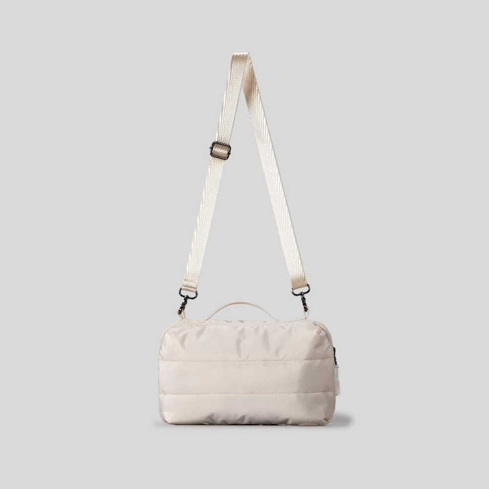 WDF.CO現貨｜2025韓國新款雙層水壺小方包│黑白卡3色尼龍空氣軟糯包│雨傘收納包｜有拉鍊大容量｜通勤包｜外出包-細節圖9