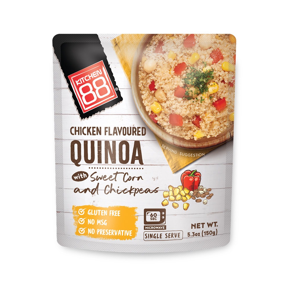 【廣紘】Kitchen88 即食藜麥系列150g－雞肉風味／綠咖哩風味／西班牙風味-規格圖1
