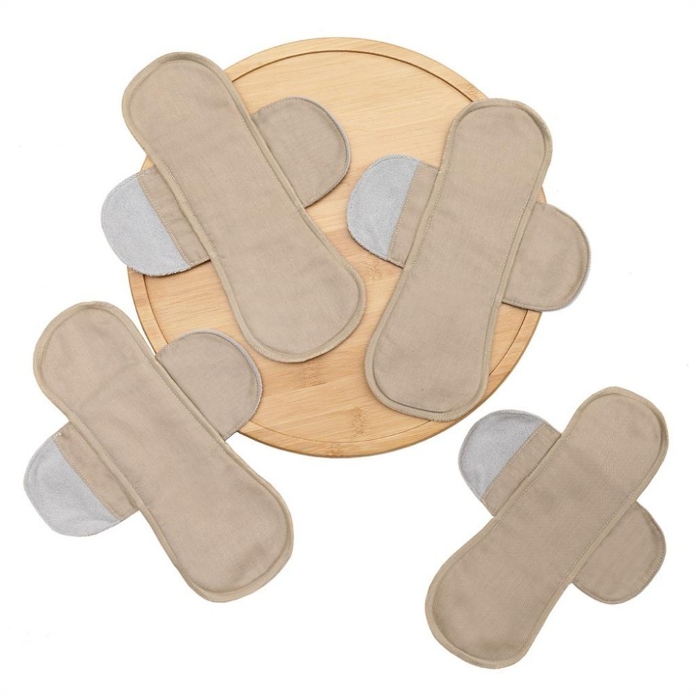 【和諧生活】Ｗego無釦愛布棉 安心日用組(單片／4入)－米白／卡其 　#衛生棉 #有機棉 #台灣製造-細節圖2