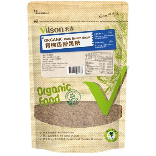 .米森 vilson 有機香醇黑糖(450g/包)