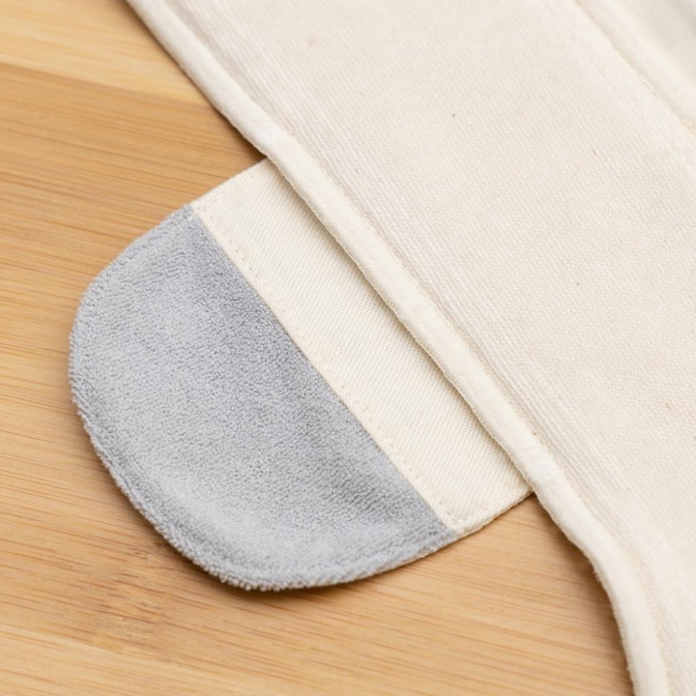 【和諧生活】無釦愛布棉 舒眠夜用組(3入)－米白／卡其 #衛生棉 #本布100％有機棉 #台灣製造-細節圖4