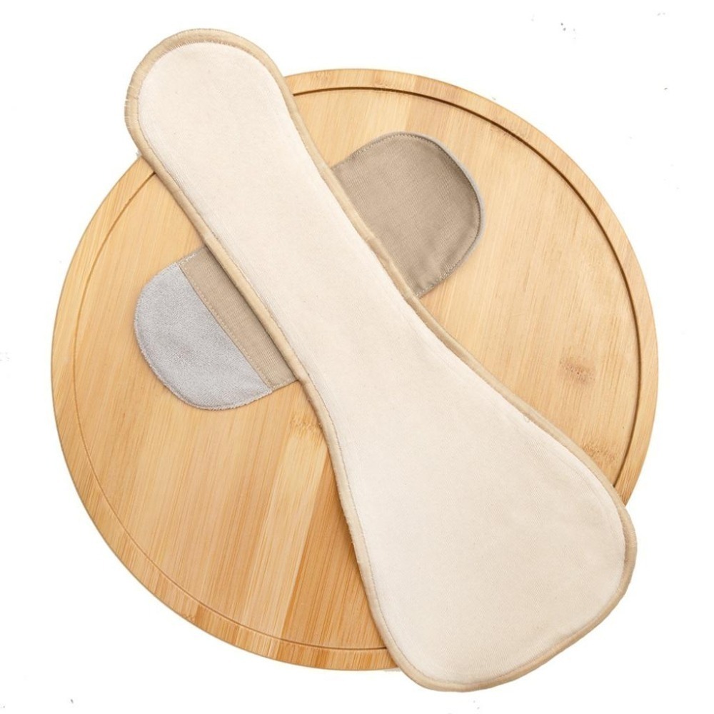 【和諧生活】無釦愛布棉 舒眠夜用組(3入)－米白／卡其 #衛生棉 #本布100％有機棉 #台灣製造-細節圖6