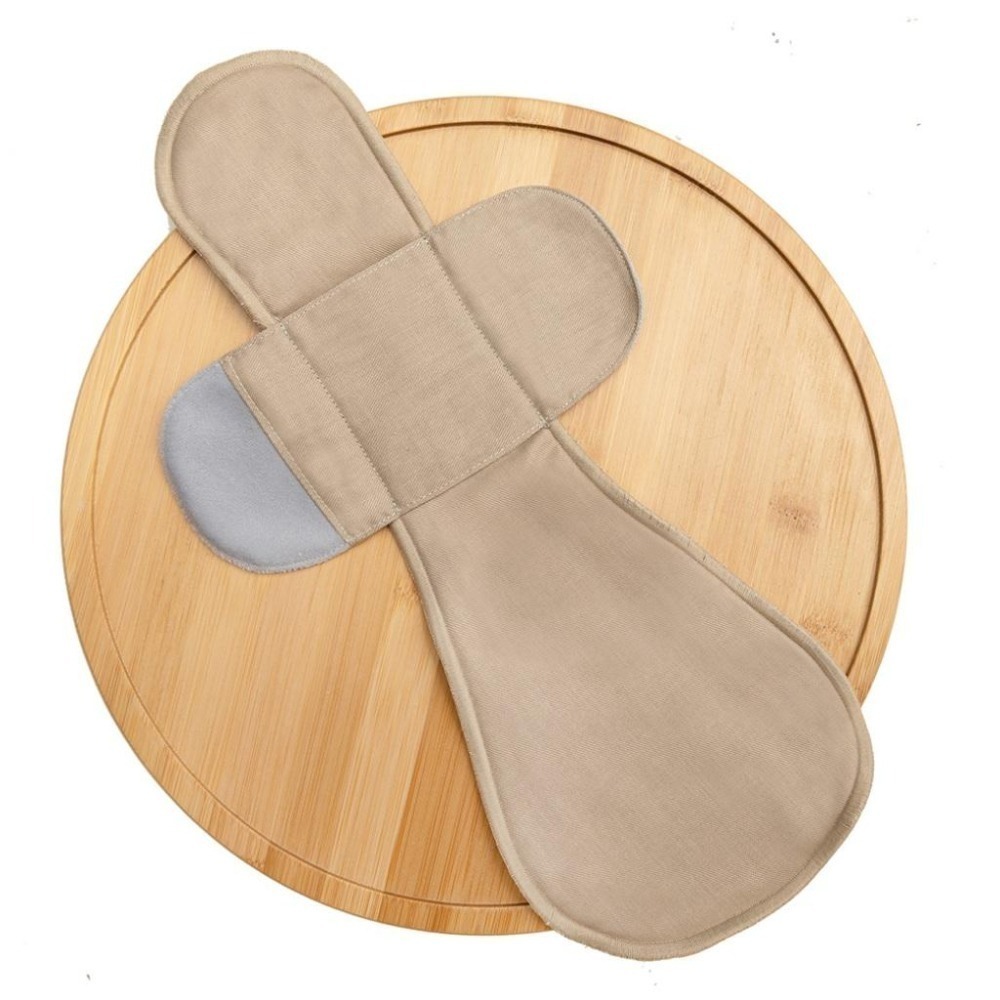 【和諧生活】無釦愛布棉 舒眠夜用組(3入)－米白／卡其 #衛生棉 #本布100％有機棉 #台灣製造-細節圖7