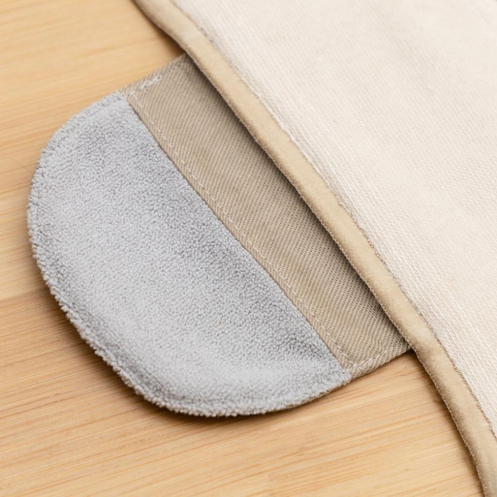 【和諧生活】無釦愛布棉 舒眠夜用組(3入)－米白／卡其 #衛生棉 #本布100％有機棉 #台灣製造-細節圖8