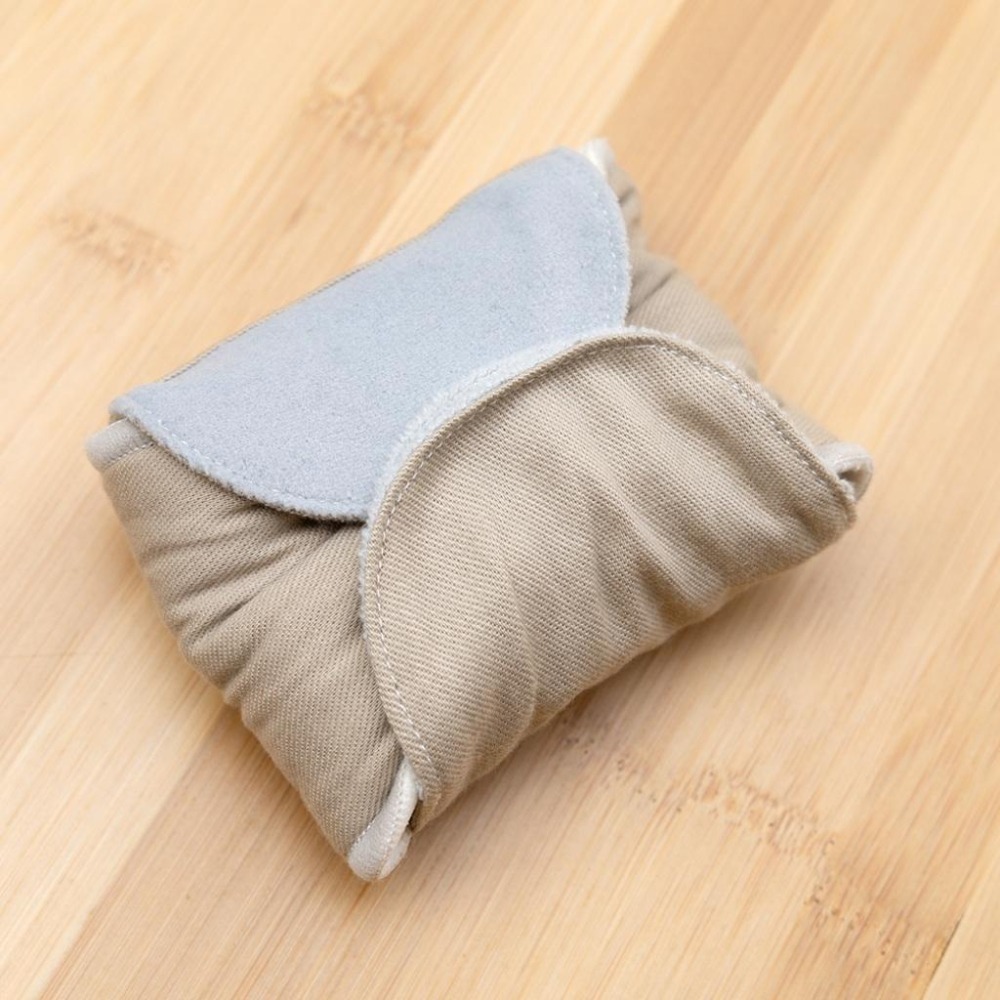 【和諧生活】無釦愛布棉 舒眠夜用組(3入)－米白／卡其 #衛生棉 #本布100％有機棉 #台灣製造-細節圖9