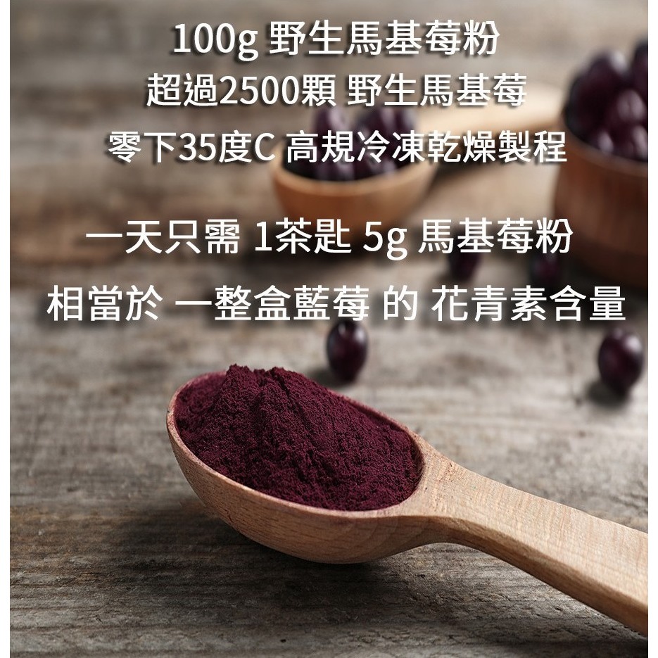 【亞積生技】美之立-100%野生馬基莓粉(頂級智利酒果) #花青素-細節圖7