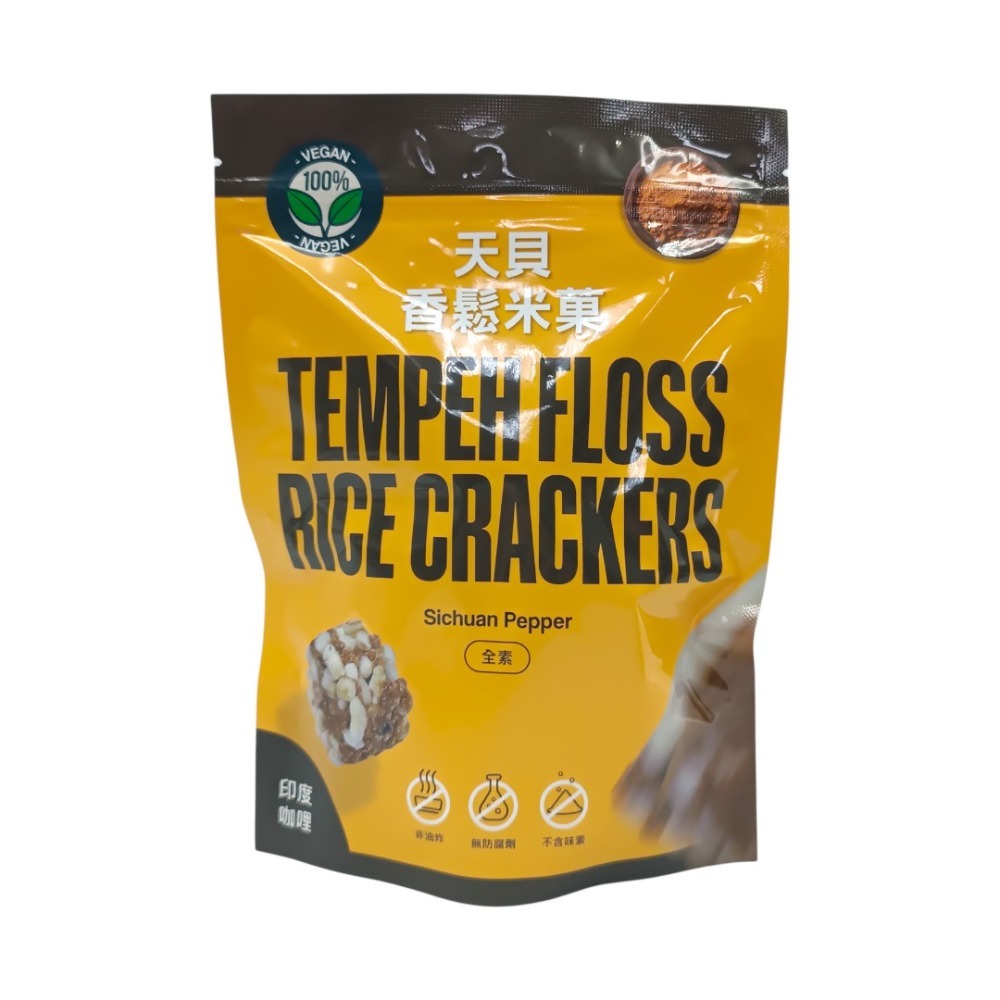 【翔鶴佳】天貝香鬆米菓(60g)－原味／印度咖哩-規格圖1