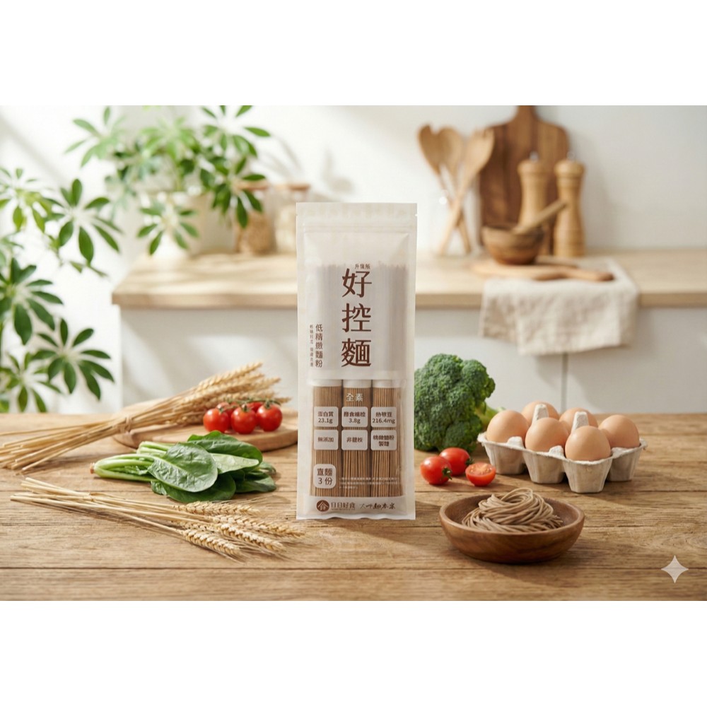 ★中元促銷★【日日好食 X 大呷麵本家】高纖膳控 麵線(3份/包)／好控麵 直麵(3份/包)-細節圖4