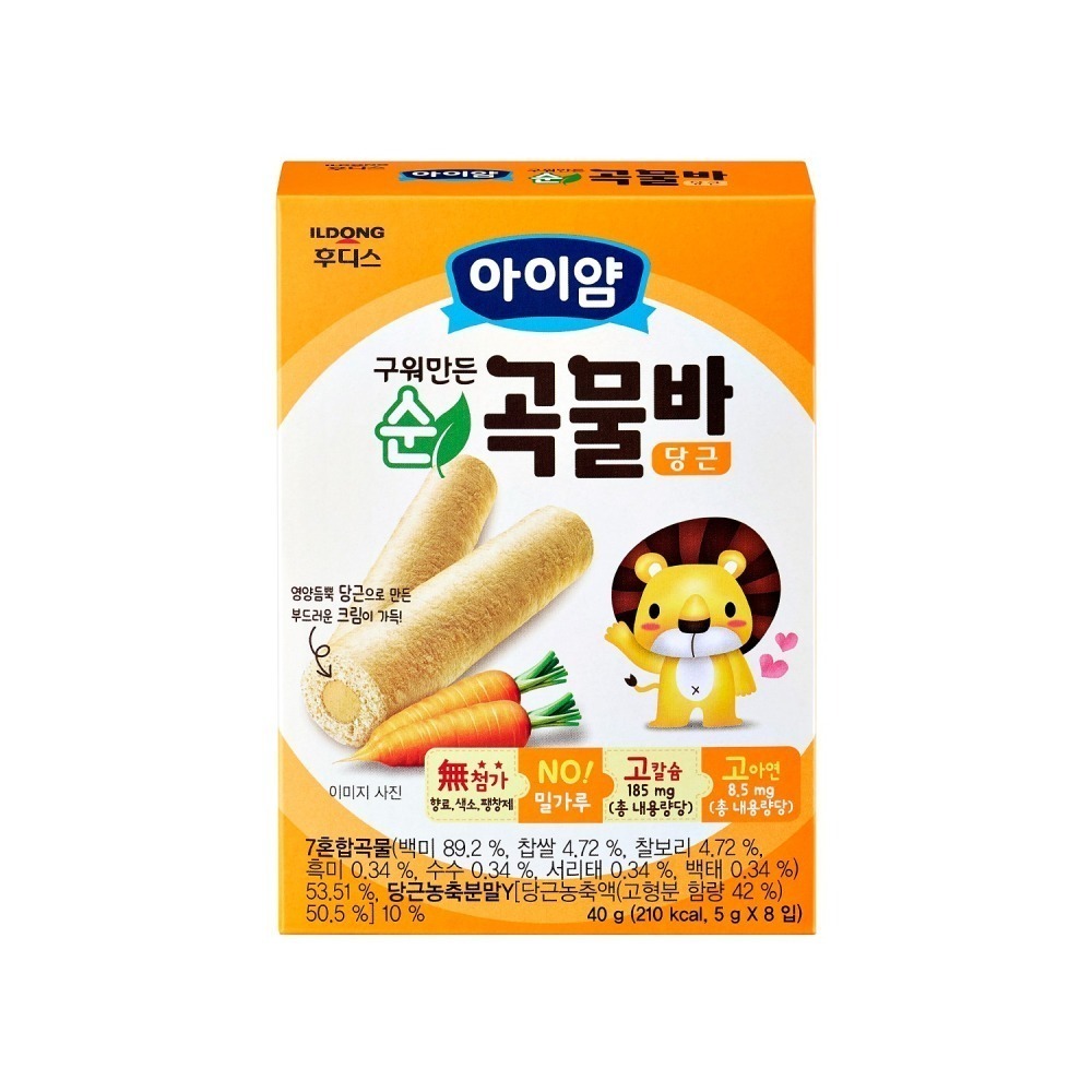 韓國 ILDONG FOODIS 日東 穀物小捲心 起司/香蕉/胡蘿蔔 (40g)-細節圖2