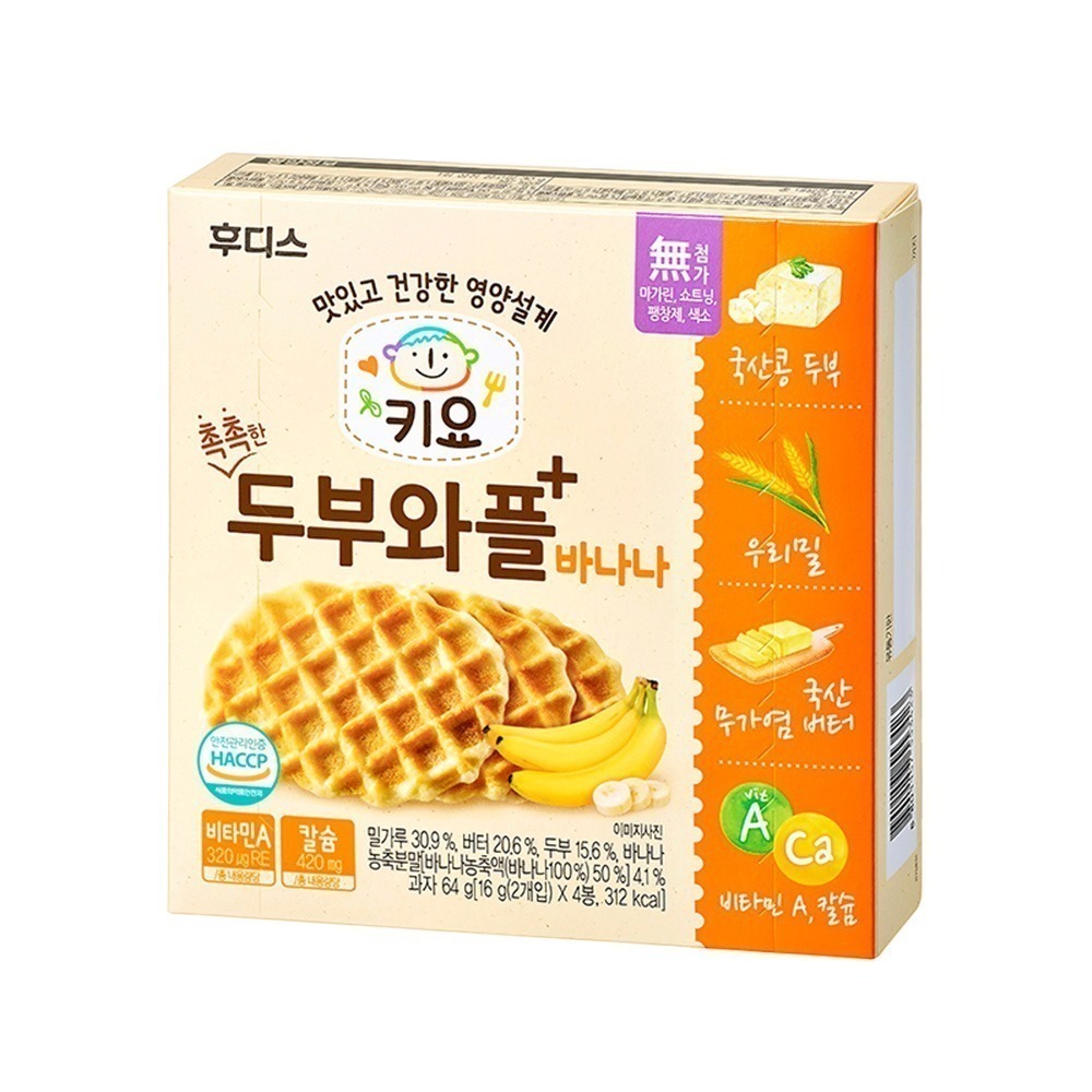 韓國 ILDONG FOODIS 日東 豆腐鬆餅餅乾 香蕉/馬鈴薯(64g)-細節圖3