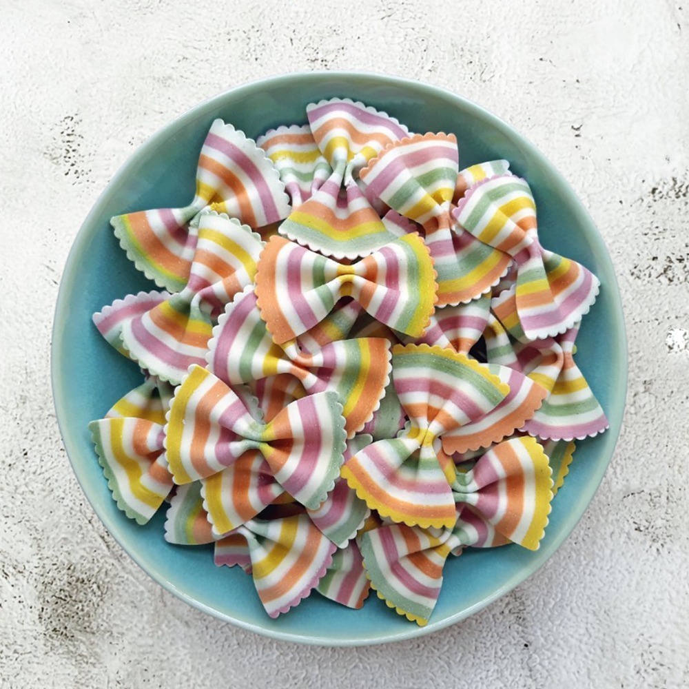 英國 蝴蝶結造型義大利麵 彩虹蔬菜(400g)-細節圖2