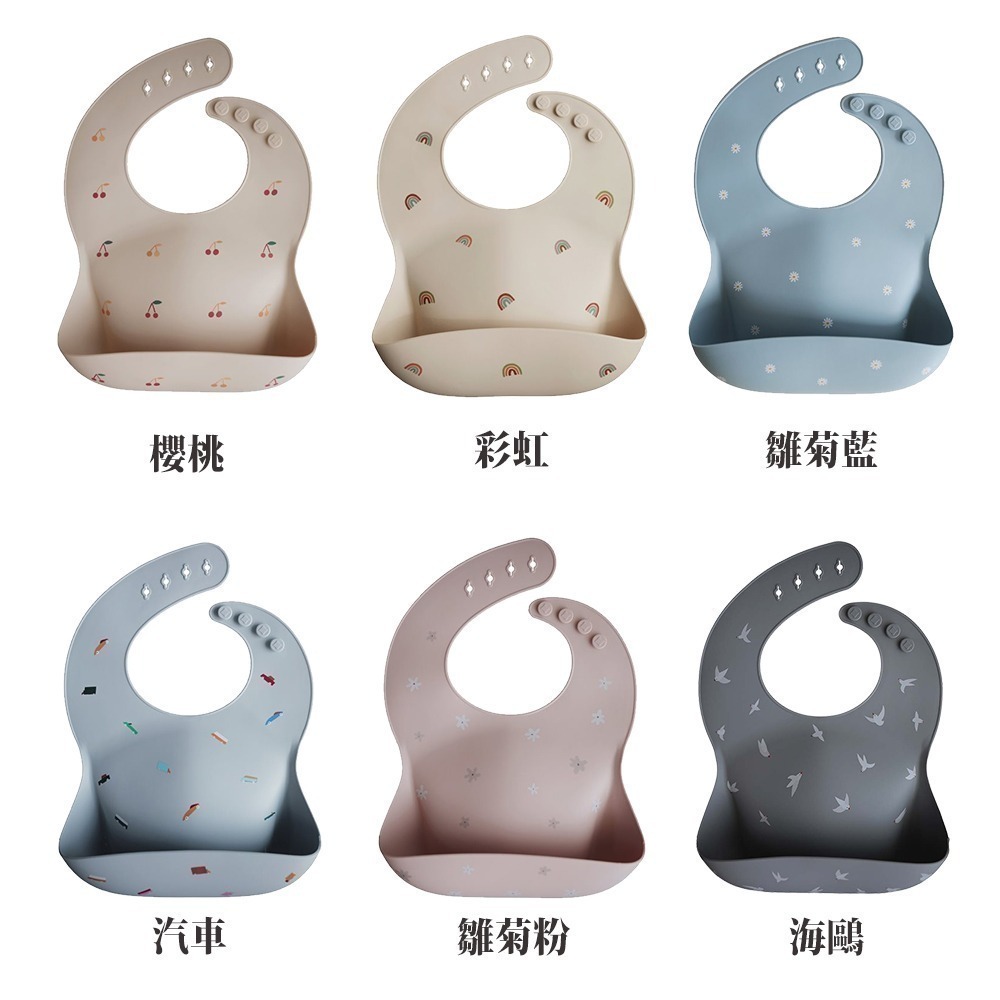美國Mushie 矽膠立體圍兜 恐龍/外太空/汽車/火箭 多款可選-細節圖2