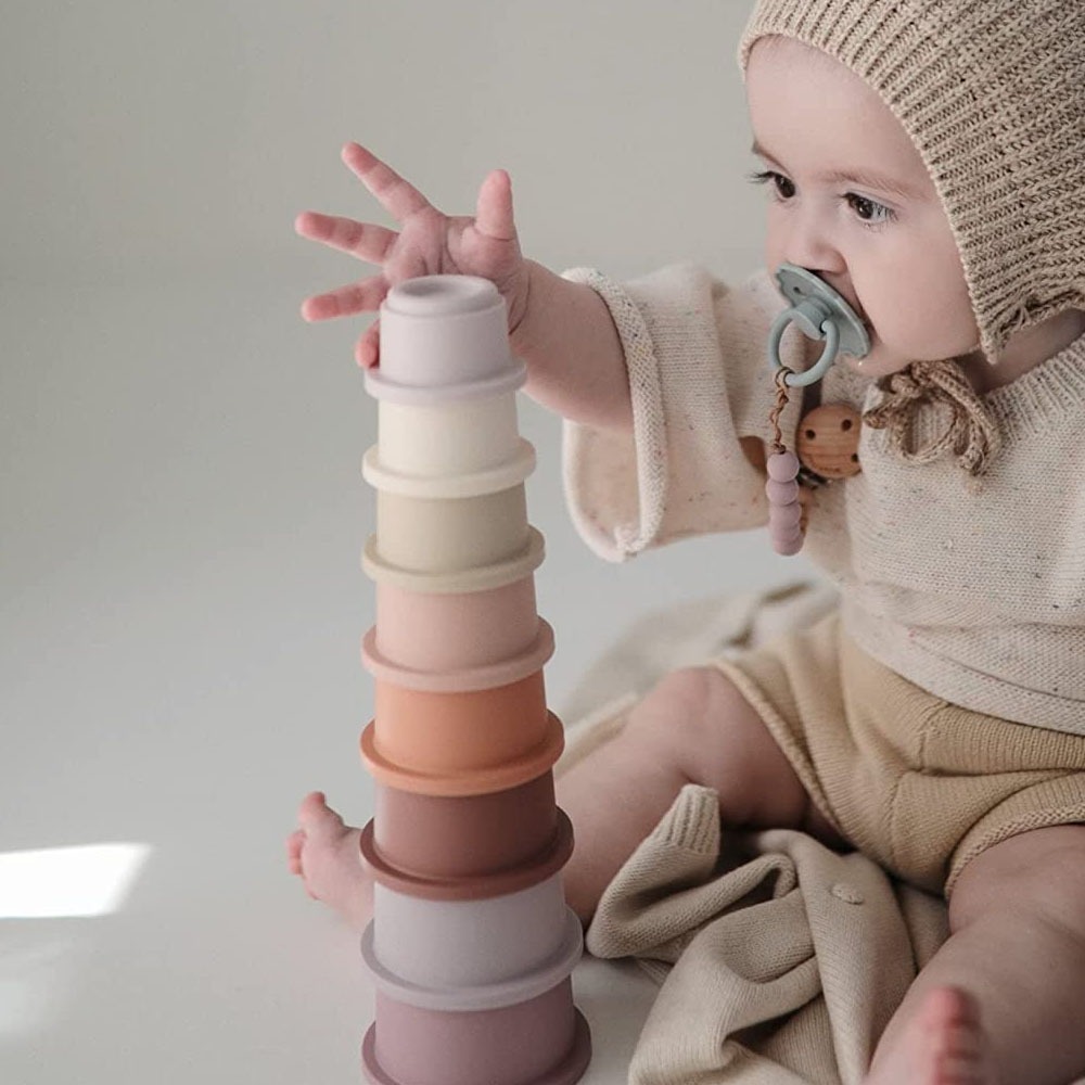 美國Mushie疊疊杯玩具組-經典/復古/森林/花色 4款可選-細節圖4