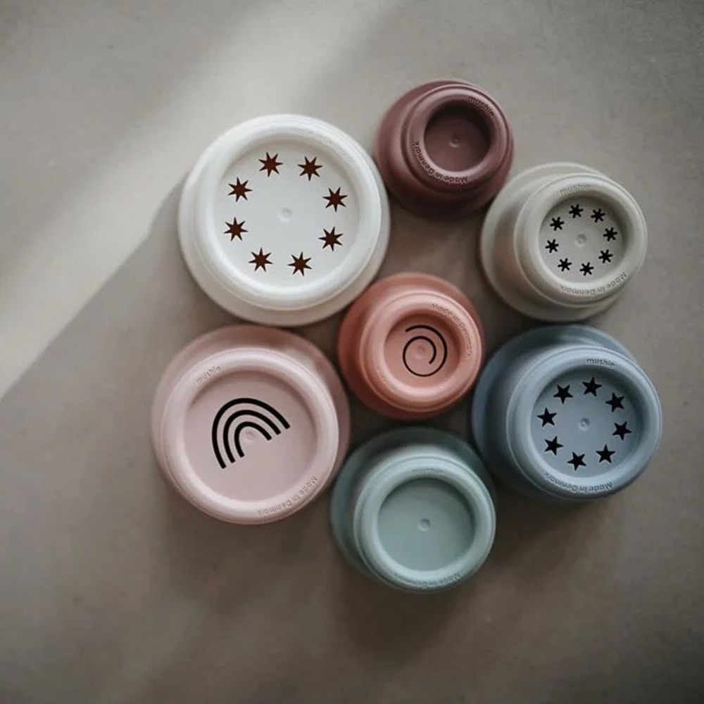 美國Mushie疊疊杯玩具組-經典/復古/森林/花色 4款可選-細節圖5