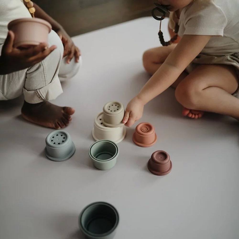 美國Mushie疊疊杯玩具組-經典/復古/森林/花色 4款可選-細節圖6