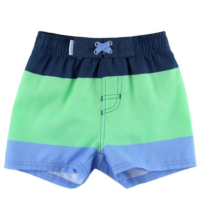 美國RuffleButte 條紋男童泳褲 水綠色 / 海洋藍綠色 / 薄荷綠 / 彩虹島嶼-細節圖5
