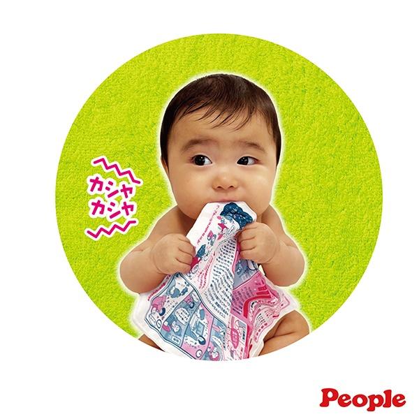 日本People 新寶寶專用報紙玩具 觸摸玩具 布書 塑膠袋沙沙聲 撕不破 可水洗-細節圖2
