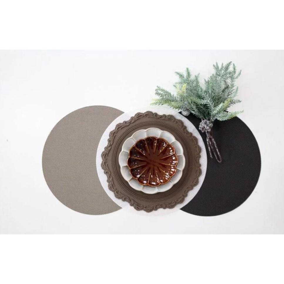 韓國 Ohomage 有機矽膠餐墊 (French系列)-白色/淺灰/淺粉/棕色//黑色/鐵灰 35*35cm-細節圖7