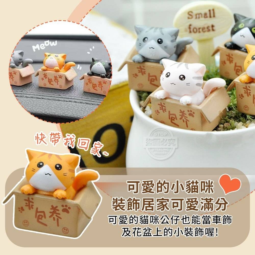 可愛求包養紙箱貓咪磁吸立體公仔4入-細節圖2