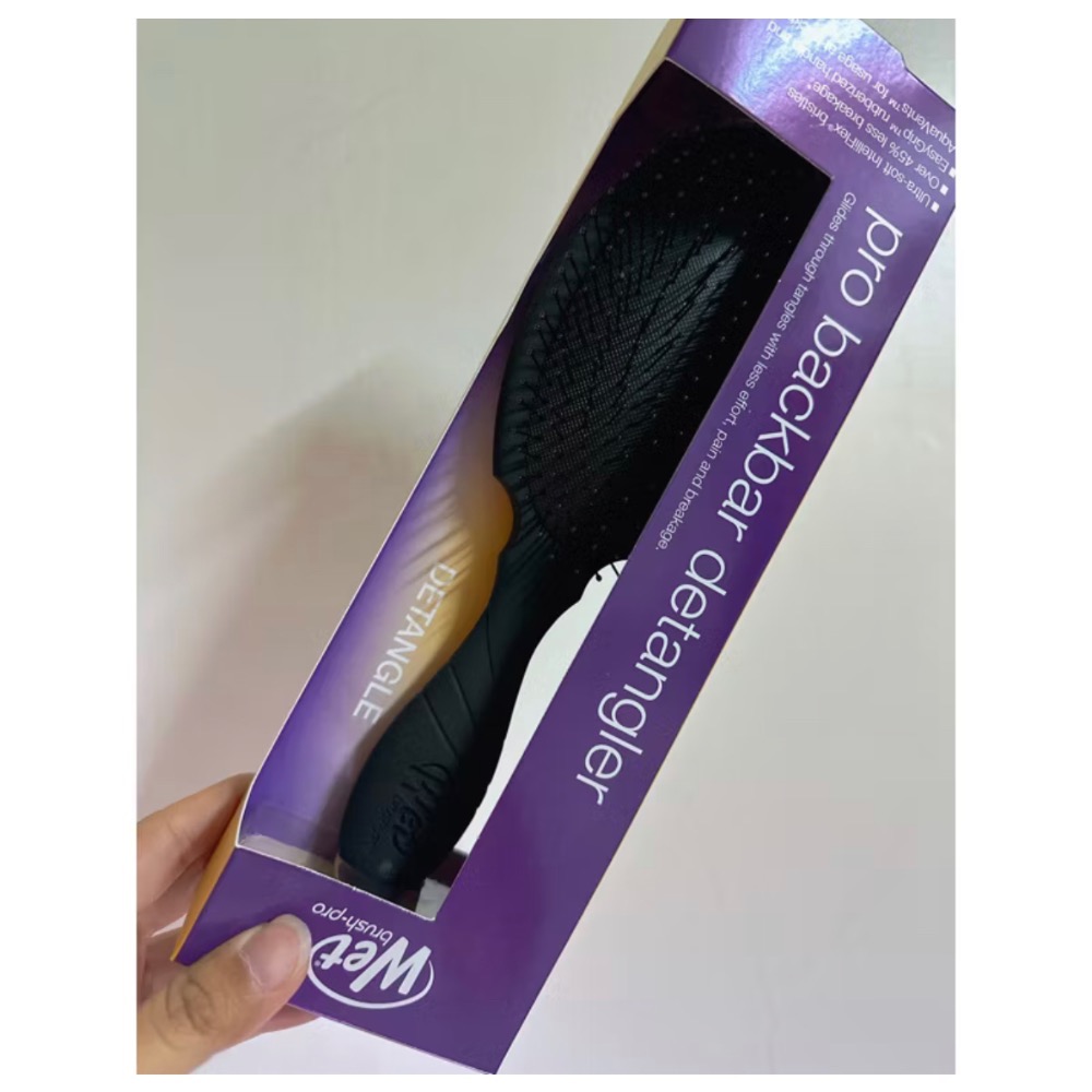 Wet Brush 素面款 乾濕兩用梳 護髮梳 方形梳-規格圖1