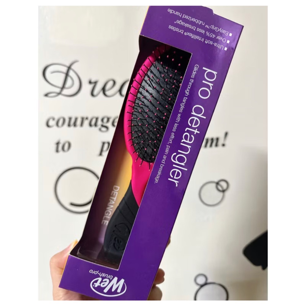 Wet Brush 素面款 乾濕兩用梳 護髮梳 方形梳-規格圖1