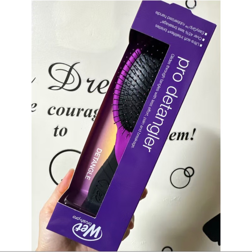 Wet Brush 素面款 乾濕兩用梳 護髮梳 方形梳-規格圖1