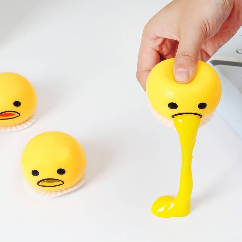 紓壓蛋黃嘔吐哥/嘔吐蛋/捏捏樂/Q彈呆萌/趣味可愛/發洩玩具/輕鬆減壓發洩/創意玩具/蛋黃哥-細節圖5