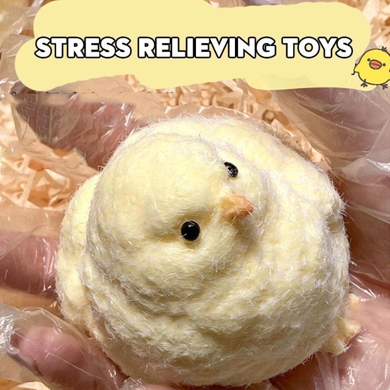 仿真雞仔捏捏/母雞孵小雞發洩捏捏/解壓神器/解壓紓壓/可愛軟Q玩具/超軟毛絨軟泥手感/解壓玩具神器/紓壓玩具/泥感玩具-細節圖6