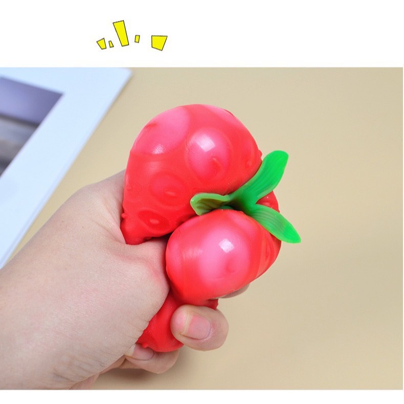 超萌草莓捏捏樂/水蜜桃捏捏樂/水果捏捏樂/解壓紓壓/萌萌可愛小玩具/創意捏捏拉拉樂/解壓玩具神器/紓壓玩具-細節圖5