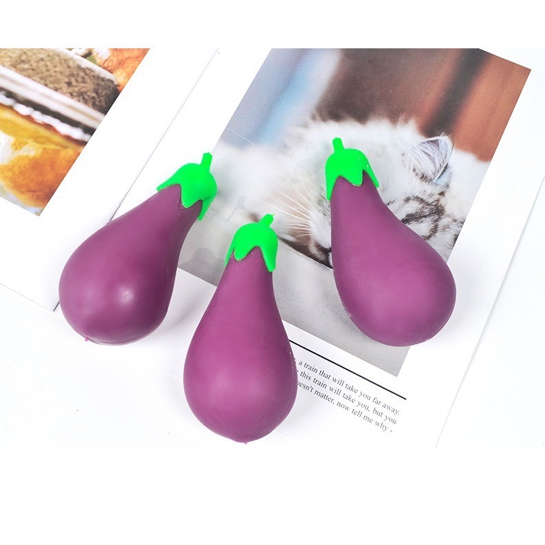 紓壓萌趣拉拉茄子/紓壓拉拉水果/解壓紓壓/能寵可愛小玩具/創意捏捏拉拉樂/解壓玩具神器/紓壓玩具-細節圖5