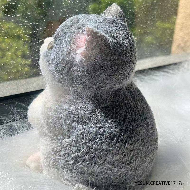 手作超大可愛貓咪捏捏/仿真招財貓發洩捏捏樂/解壓神器/仿真紓壓/解壓/可愛軟Q玩具/解壓玩具神器/紓壓玩具/泥感玩具-細節圖10