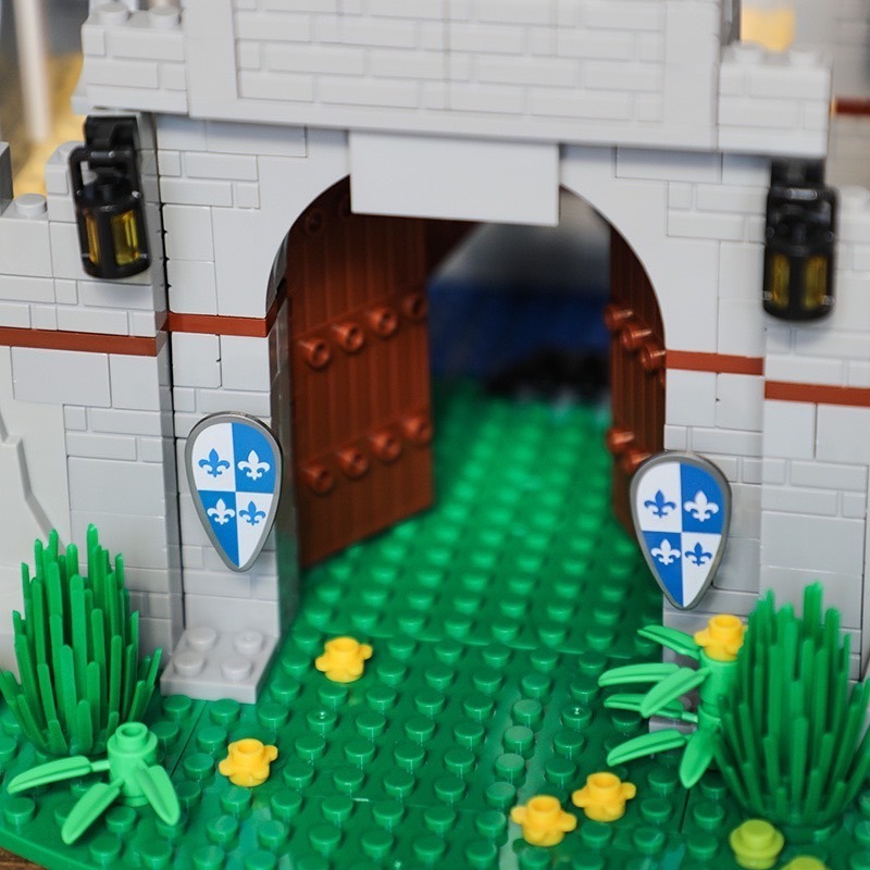 中古世紀城堡建築468psc/可與樂高相容組在一起/中古城堡系列/建築模型/模型益智/羅馬士兵戰馬/積木組合禮物-細節圖10