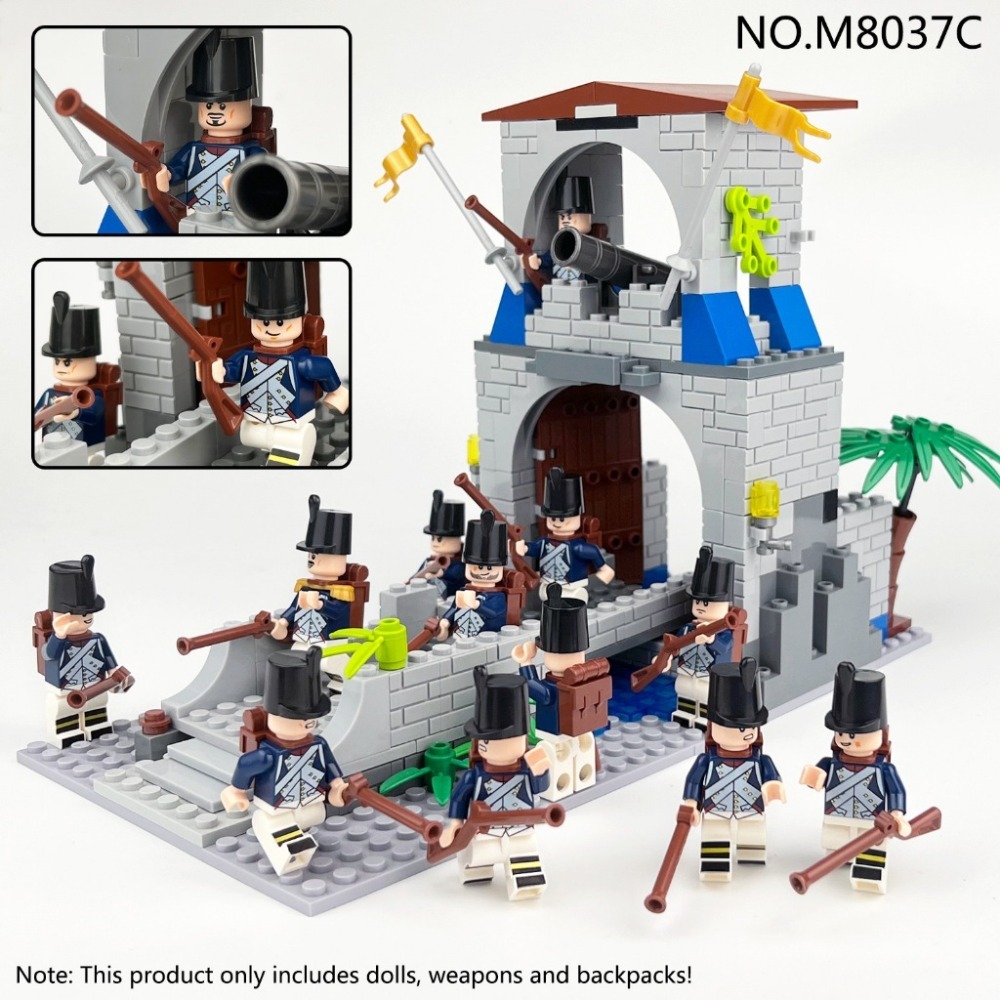 中古世紀城堡建築468psc/可與樂高相容組在一起/中古城堡系列/建築模型/模型益智/羅馬士兵戰馬/積木組合禮物-規格圖10
