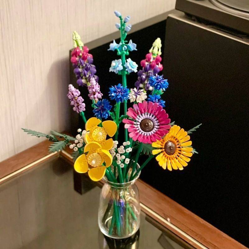 繁花積木花束939PCS/戀愛花束/積木花束/可與樂高相容/朋友情人節禮物/教師節花束/生日禮物/擺飾花束/禮-細節圖9