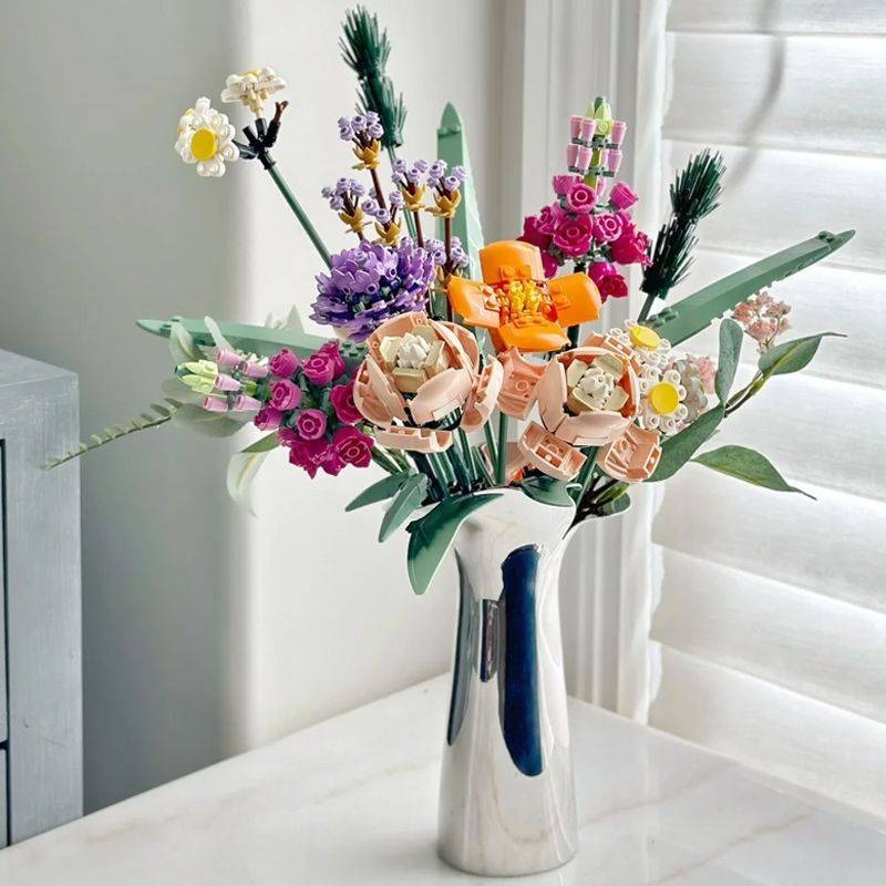 繁花積木花束939PCS/戀愛花束/積木花束/可與樂高相容/朋友情人節禮物/教師節花束/生日禮物/擺飾花束/禮-細節圖11