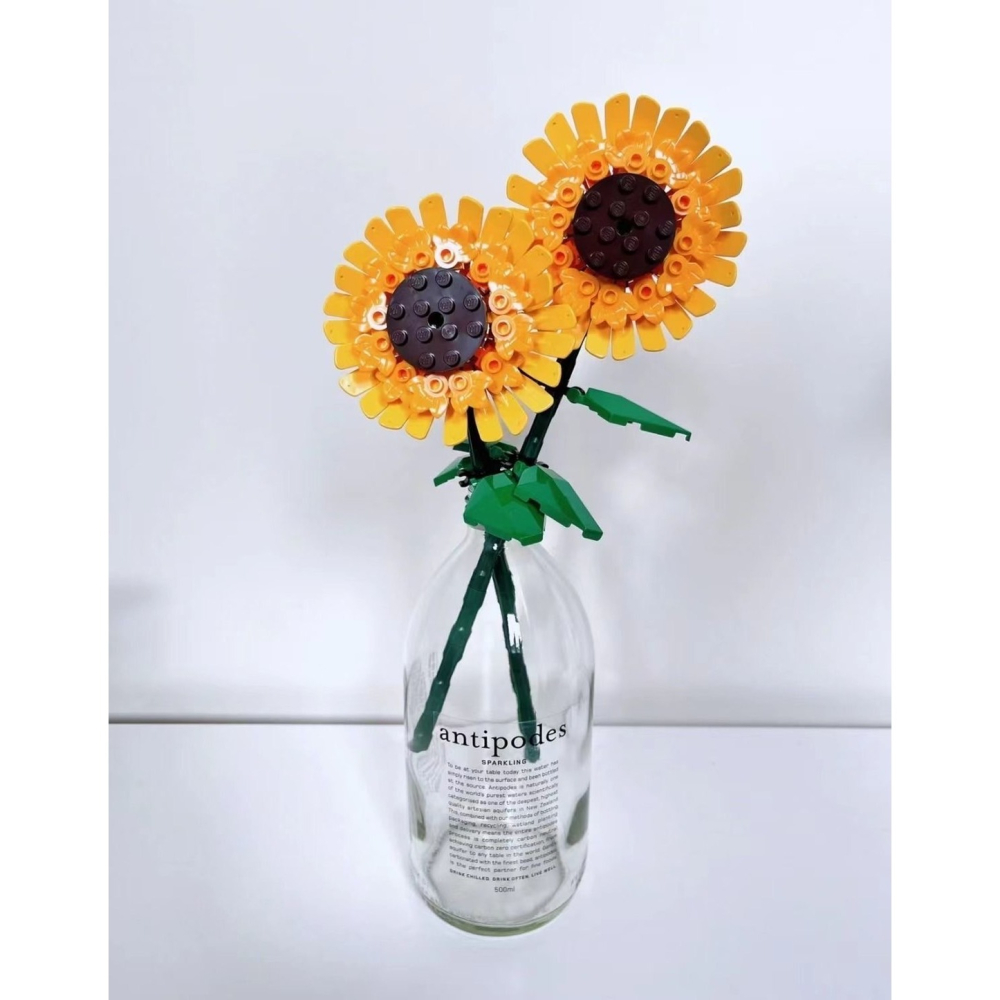 永恆的積木向日葵/向日葵花束/積木花束/可與樂高相容/情人節禮物/求婚花束/教師節花束/生日禮物/女孩愛的告白/永恆-細節圖7