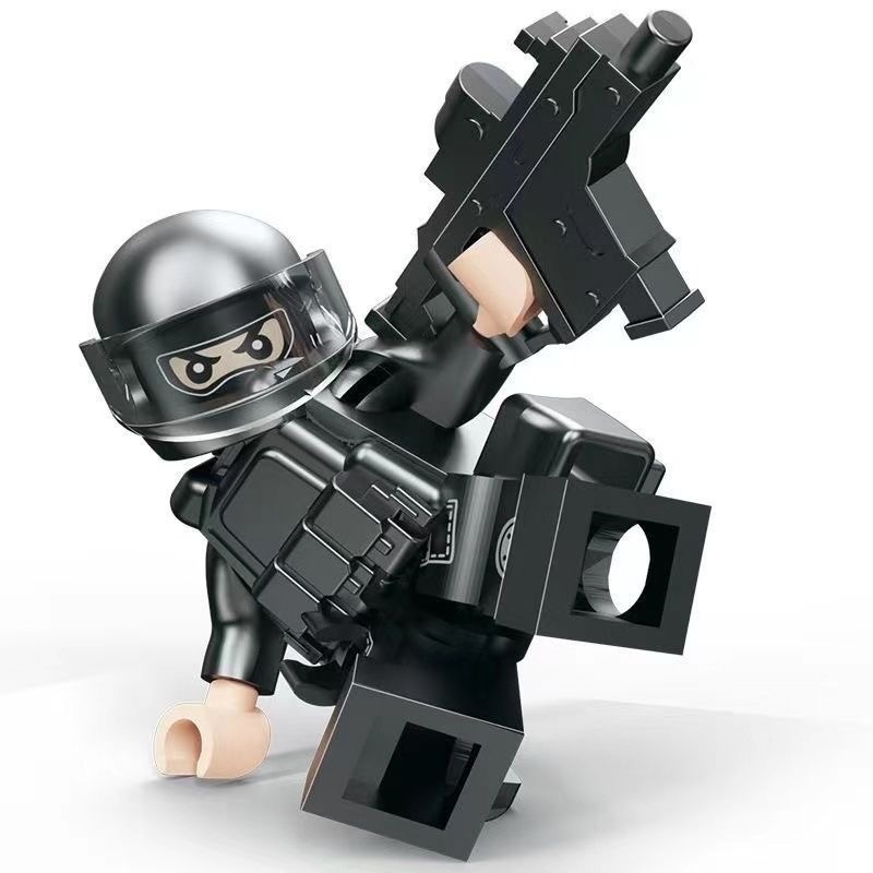 軍事特警部隊53件組/各種積木零件/戰士必備/武裝軍事積木配件必備/軍事戰鬥/軍事積木配件必備/武裝配件/特警公仔組合-細節圖5
