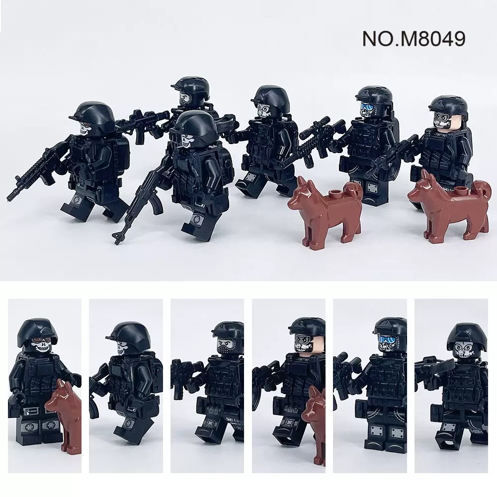 暗影偵查部隊55件組/各種積木零件/戰士必備/武裝軍事積木配件必備/軍事戰鬥/軍事積木配件必備/武裝配件/特警公仔組合-細節圖4