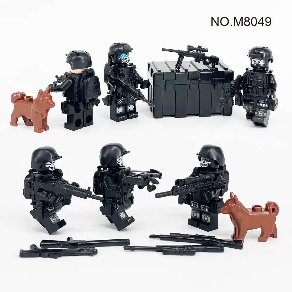 暗影偵查部隊55件組/各種積木零件/戰士必備/武裝軍事積木配件必備/軍事戰鬥/軍事積木配件必備/武裝配件/特警公仔組合-細節圖5