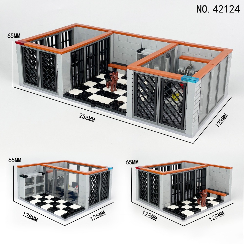 監獄風雲建築模型302PCS套組/監獄堡壘建築模型385PCS組/可與樂高相容組在一起/建築模型系列/模型益智/戰鬥監獄-細節圖4