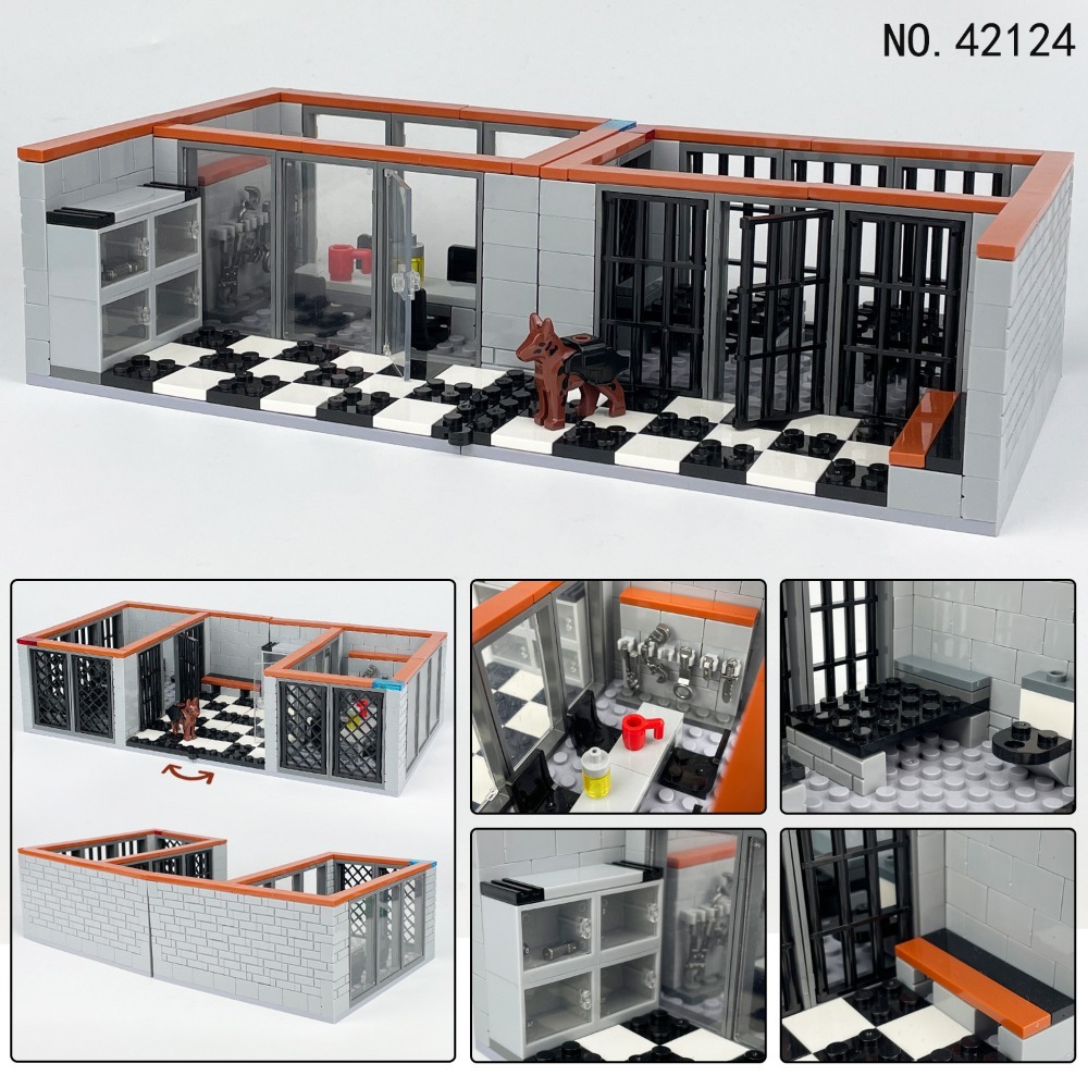 監獄風雲建築模型302PCS套組/監獄堡壘建築模型385PCS組/可與樂高相容組在一起/建築模型系列/模型益智/戰鬥監獄-規格圖11