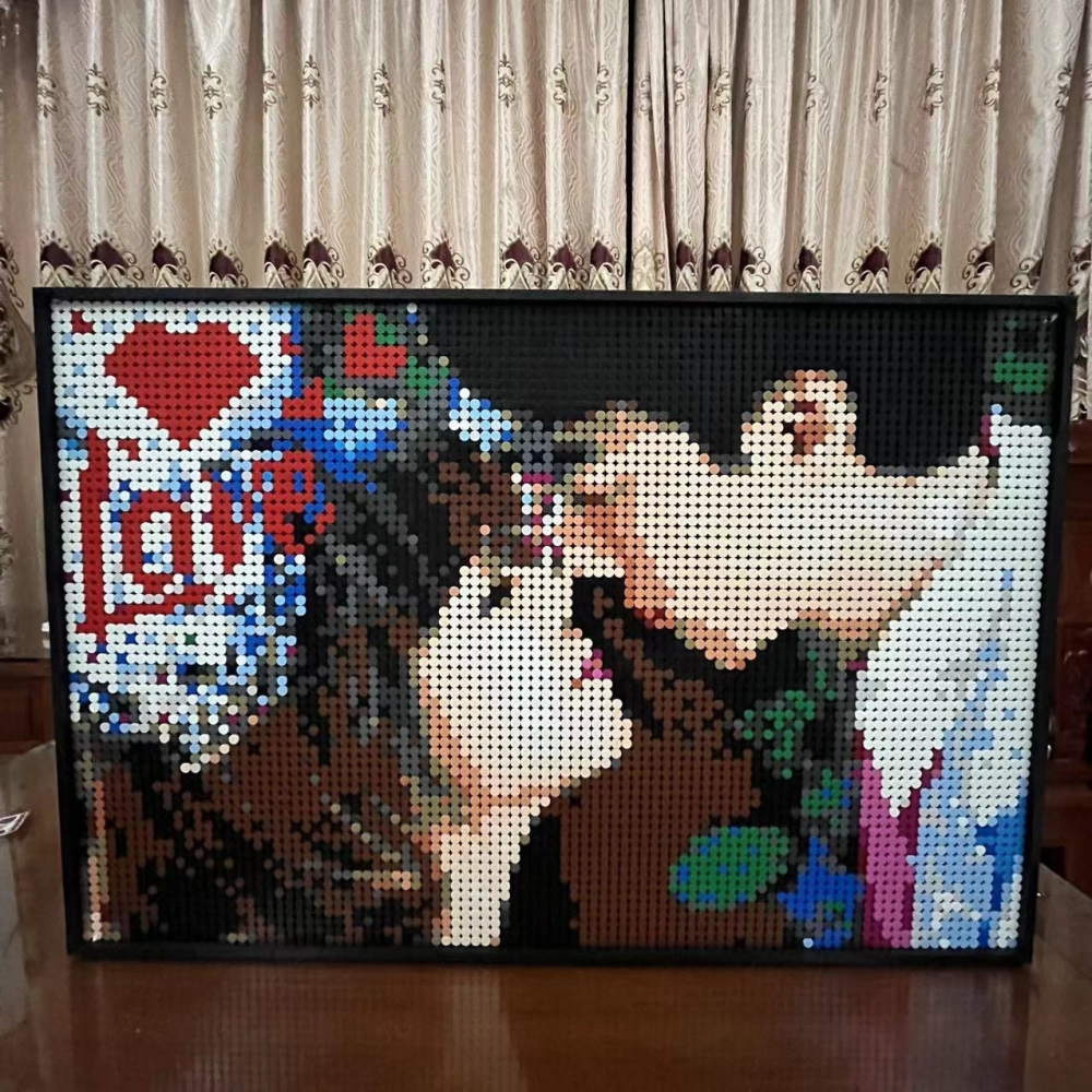 加厚雙面像素積木畫板/積木像素畫專用/積木柱子/創意建樓專用/兼容一般小顆粒積木/創意積木雙面大底板/積木建樓-細節圖10