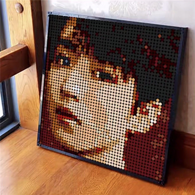 加厚雙面像素積木畫板/積木像素畫專用/積木柱子/創意建樓專用/兼容一般小顆粒積木/創意積木雙面大底板/積木建樓-細節圖11