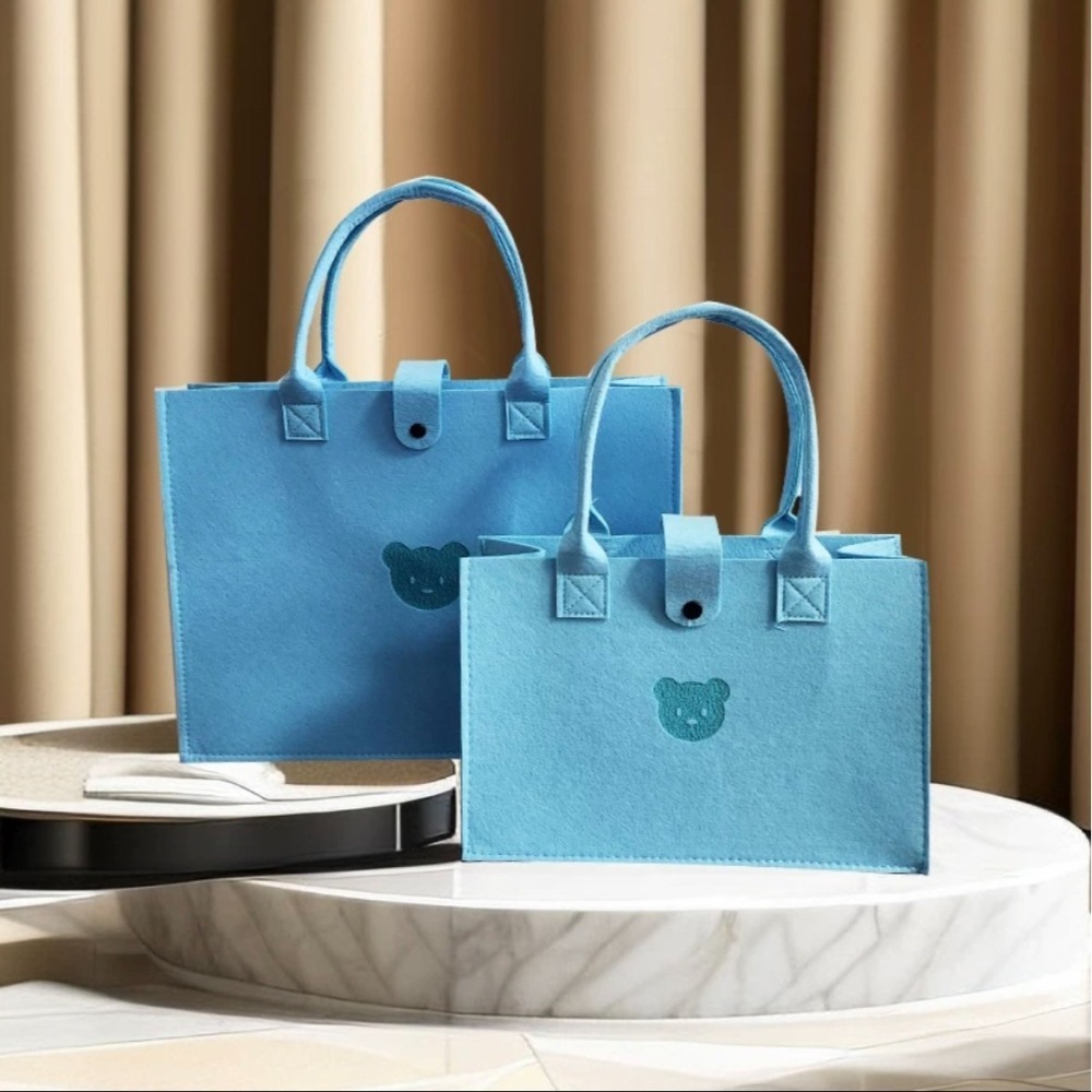 出清-小熊毛氈手提袋-細節圖2