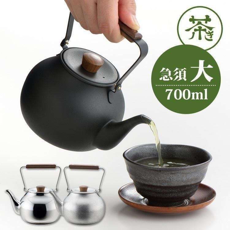 【本草玉茗堂】Miyaco米雅可 宮崎製作所不銹鋼木柄提把急須（700ml）-細節圖5