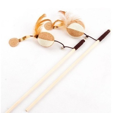 【喵玩國】天然原木逗貓棒 貓玩具 逗貓棒 逗貓玩具 逗貓神器 釣竿逗貓-細節圖6