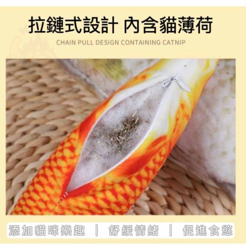 【喵玩國】貓草魚  擬真魚 薄荷魚 貓抱枕 逗貓 貓咪玩具 貓玩具 貓薄荷  仿真魚-細節圖3