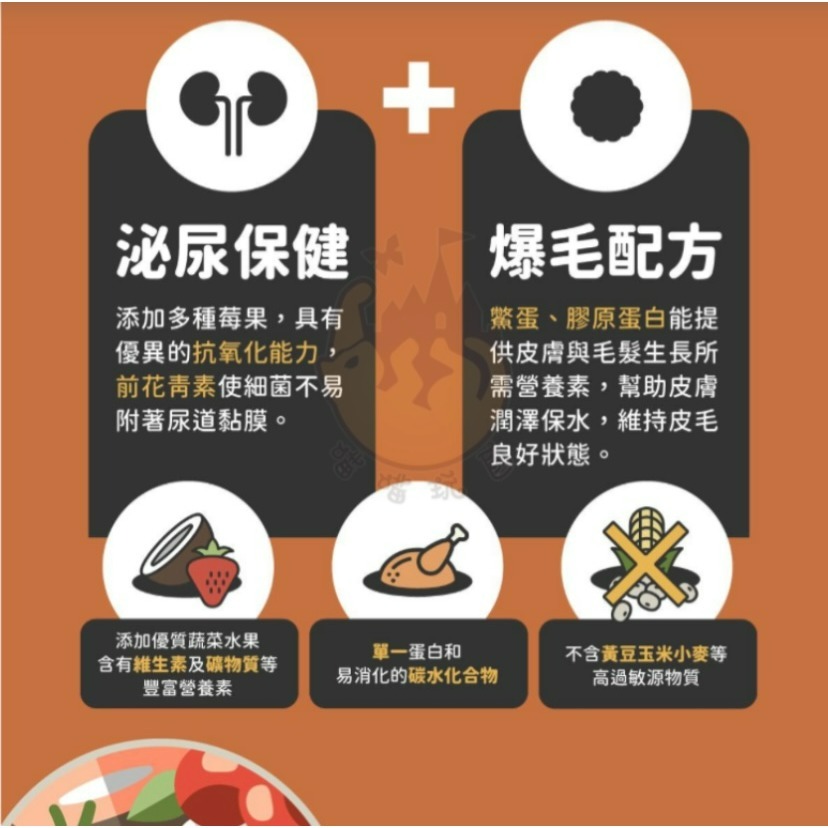 【喵玩國】陪心寵糧 無穀貓飼料 低碳貓糧-鮮雞野莓(泌尿+爆毛) & 低敏貓糧-海魚野莓(泌尿+腸道益生菌) 貓飼料-細節圖7